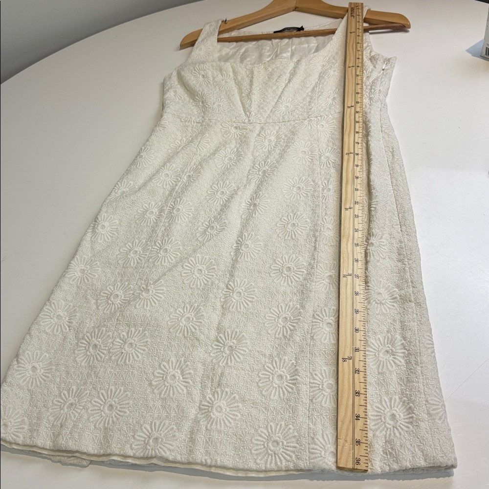 Club Monaco Ivory Floral Midi Dress Size 4 - Picture 6 of 7